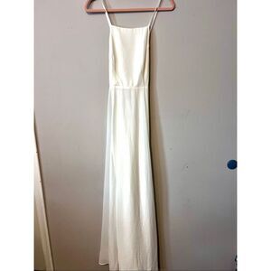 RSVP SUGAR LIPS White Strap Top Sheer-Layered Dress